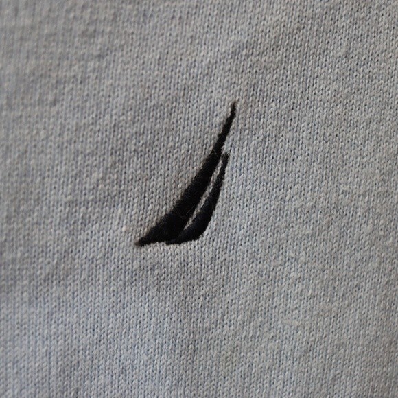 Nautica Navtech Light Blue V-Neck Pullover Sweater Classic Fit Cozy Style Medium - Picture 8 of 13